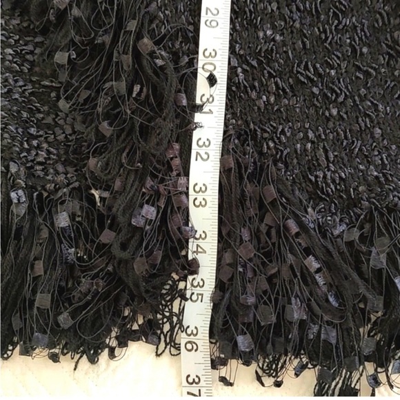 Anthropology Lapis Black Waterfall Ruffle Collar Long Knit Cardigan/Sweater
NWOT - Picture 9 of 10